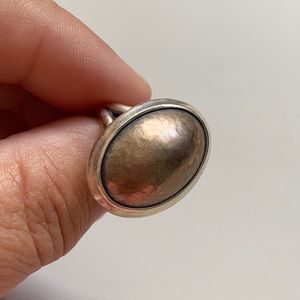 James Avery Silver & Hammered Copper Dome Ring